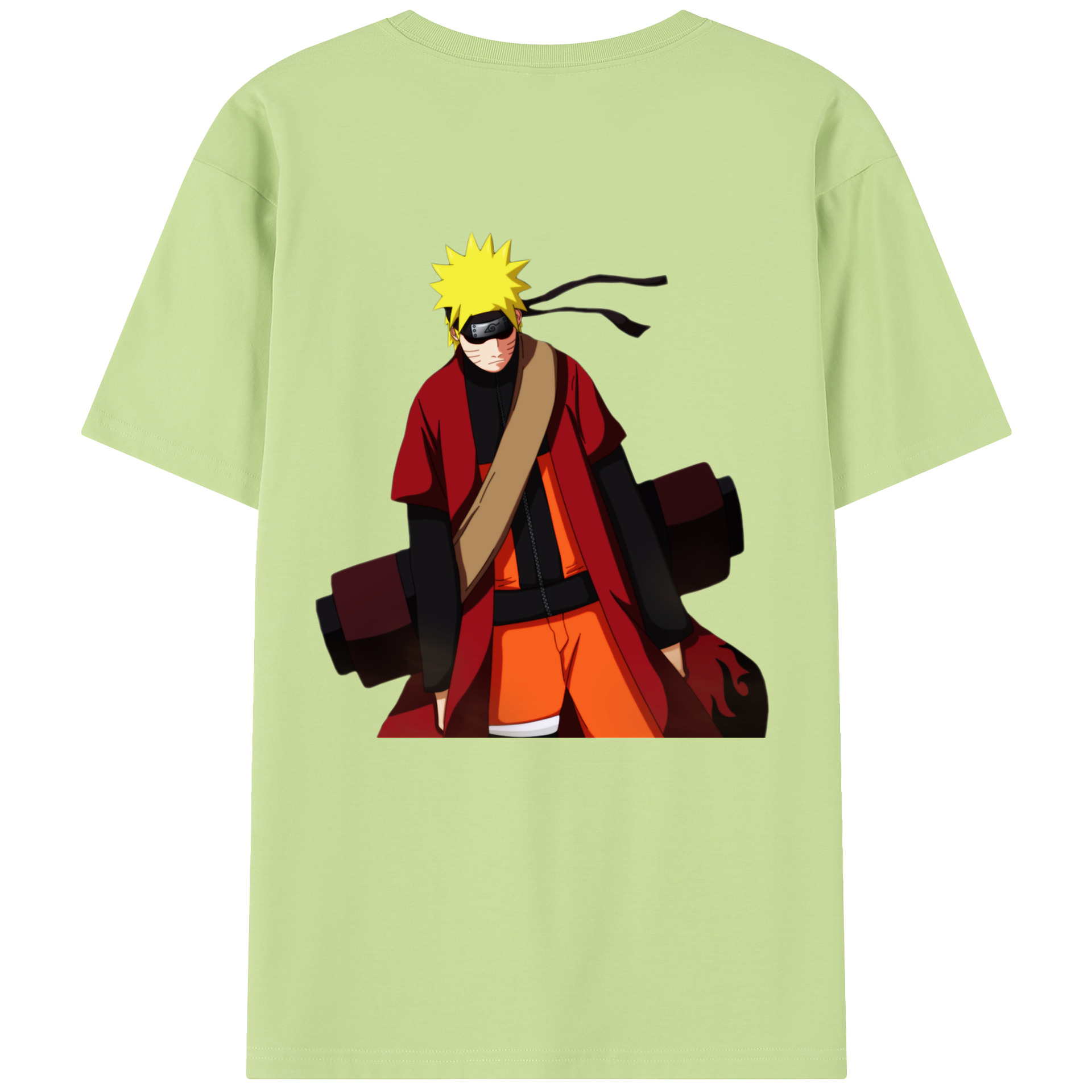 （画像用） NARUTO -ナルト- うずまき ナルト Uzumaki Naruto 綿100％半袖Tシャツ（背面プリント）